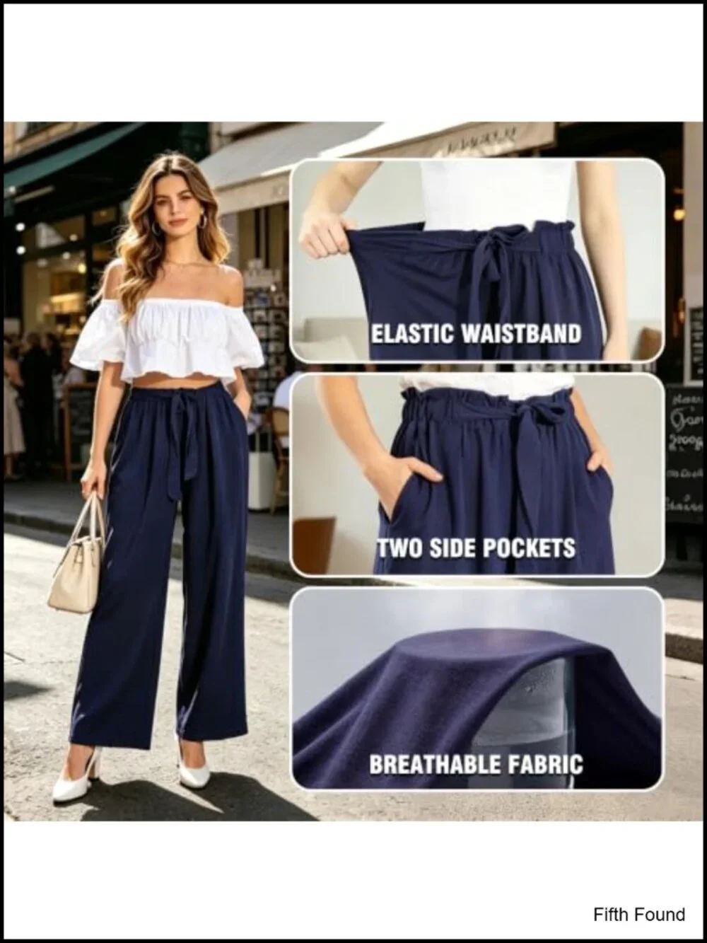 High Waist Wide Leg Palazzo Pants with Pockets